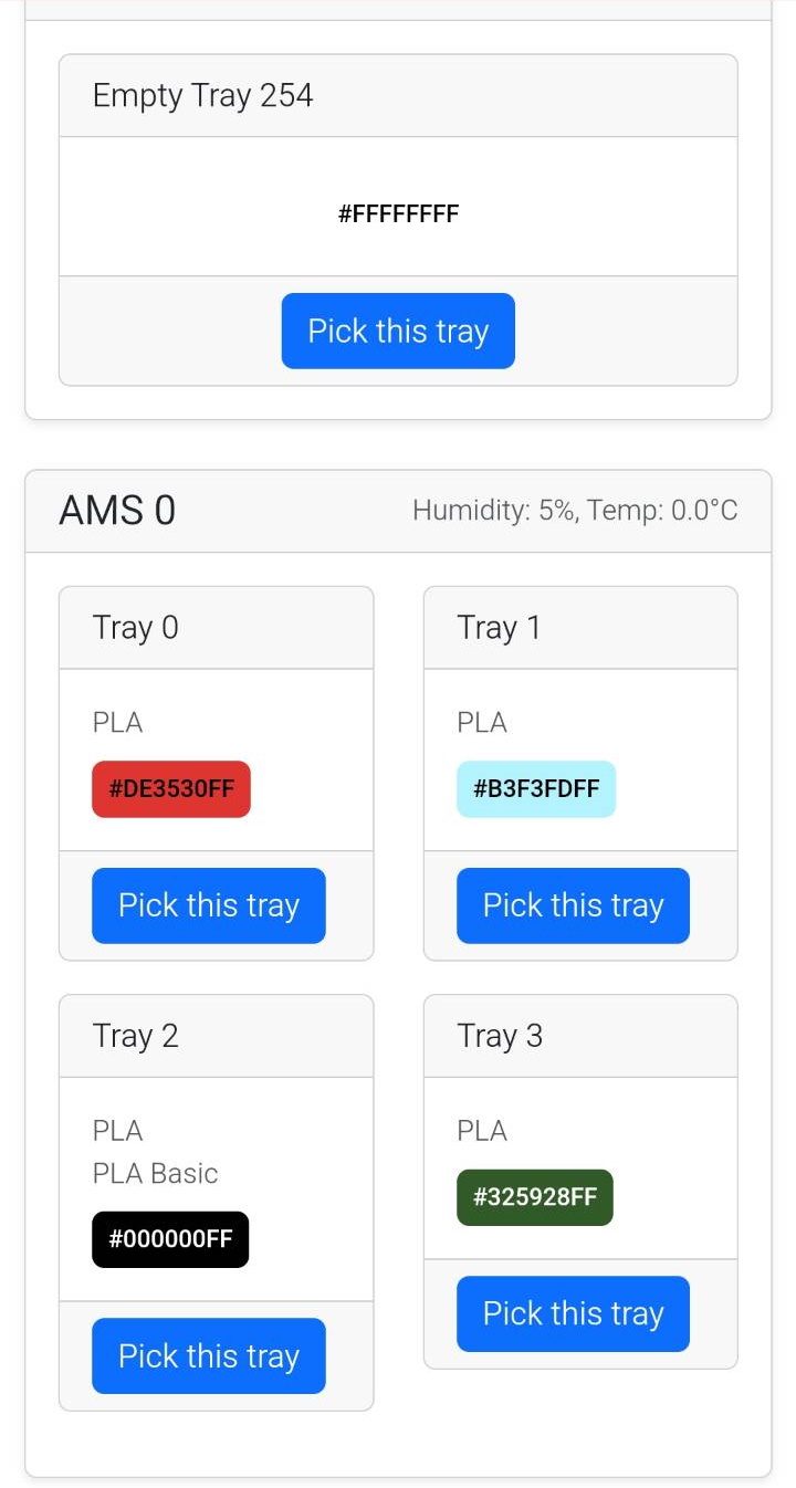 Pick tray